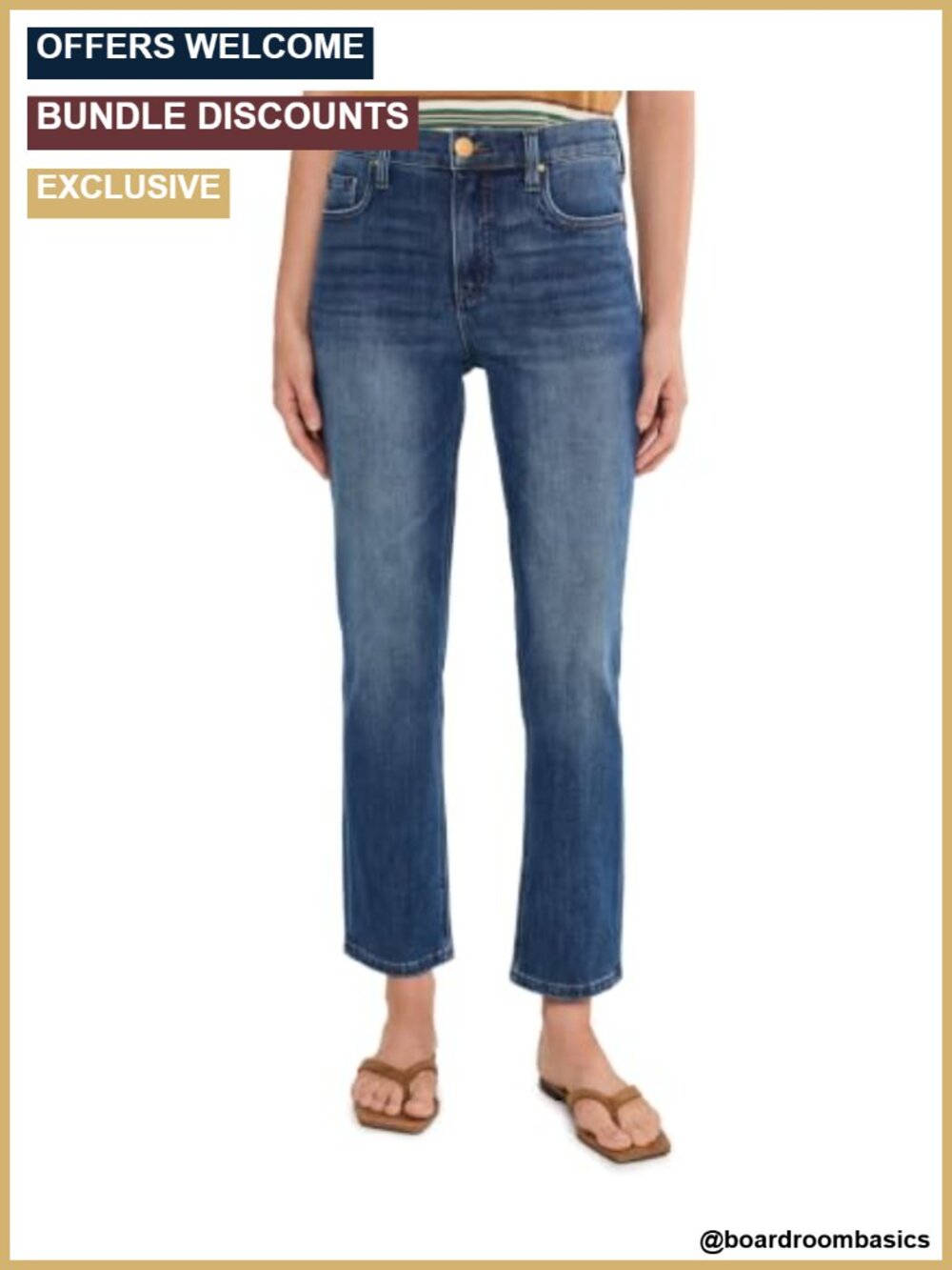 High-Rise Fab Ab Straight Leg Jeans with Sculpted Support